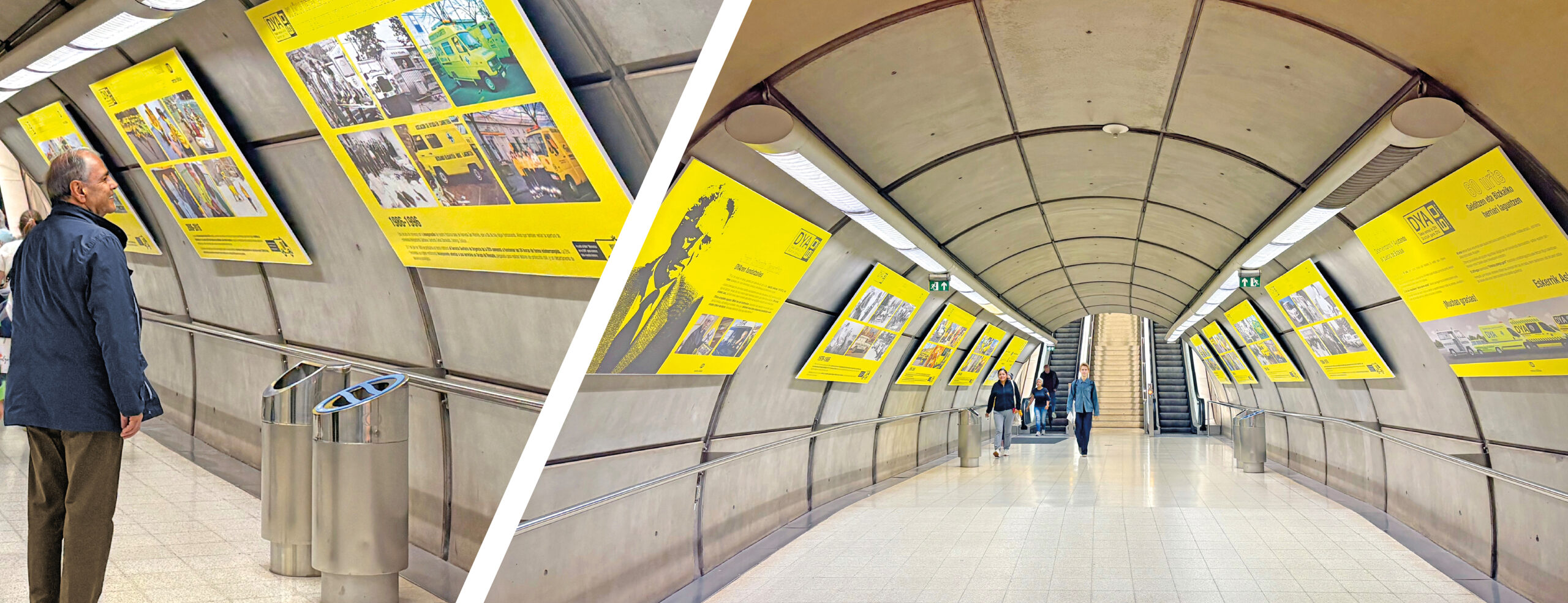 Una exposición itinerante recorre los 60 años de historia de la DYA… por las estaciones Metro Bilbao